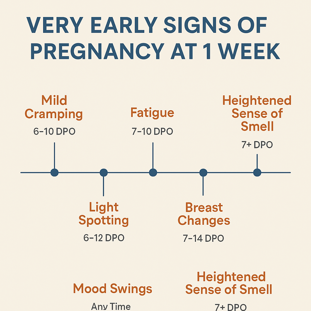 Very Early Pregnancy Signs at 1 Week